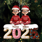 Personalised Family Acrylic Christmas Ornament - 2026 Design