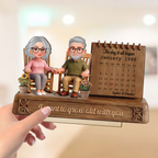 Personalised Anniversary Layered Wooden Plaque - Couples and Calendar Design