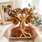 Personalised Anniversary Wooden Plaque for Couples - Tree Design