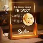 Personalised LED Night Light with Photo & Text - The Day you became my...