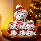 Personalised LED Light Box for Grandma and Grandad - Snowman Design