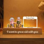 Personalised Couple LED Night Light with Calendar Anniversary Gift