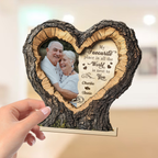 Personalised Couple Layered Wooden Plaque - Heart Design