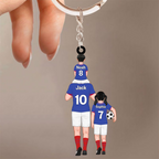Personalised Dad Acrylic Keyring - Football Team Design