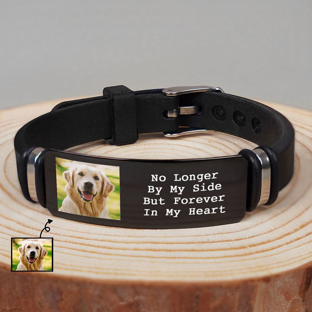 Personalised Pet Memorial Silicone Bracelet with Photo