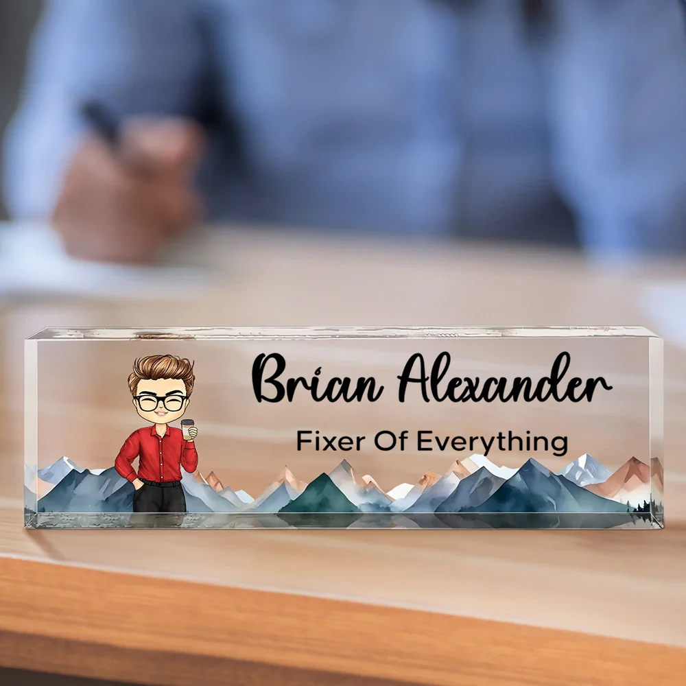 Personalised Acrylic Desk Name Plate