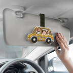 Personalised Drive Safe Car Sun Visor Clip with Photos for Dad