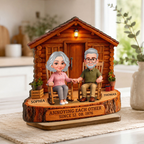 Personalised Anniversary Wooden Plaque - Couple with House Design