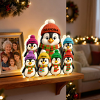 Personalised Grandma LED Light Box with Names - Penguins Design
