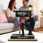 Personalised Couple Wooden Plaque - Lantern Design