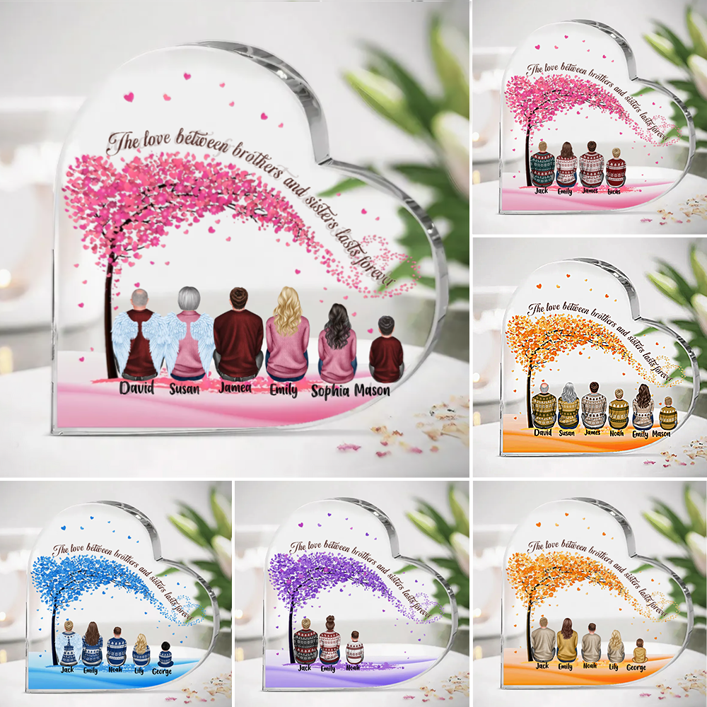 Personalised Family Acrylic Plaque - Cherry Blossom Tree Design