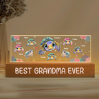 Personalised LED Nicht Light for Grandma - Turtle Design