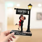 Personalised Couple Wooden Plaque - Lantern Design