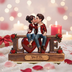 Personalised Anniversary Layered Wooden Plaque for Couples -Love Design
