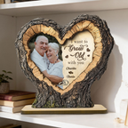 Personalised Couple Layered Wooden Plaque - Heart Design