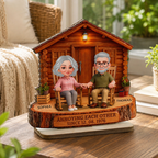 Personalised Anniversary Wooden Plaque - Couple with House Design