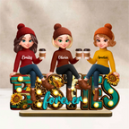Personalised Besties Layered Wooden Plaque