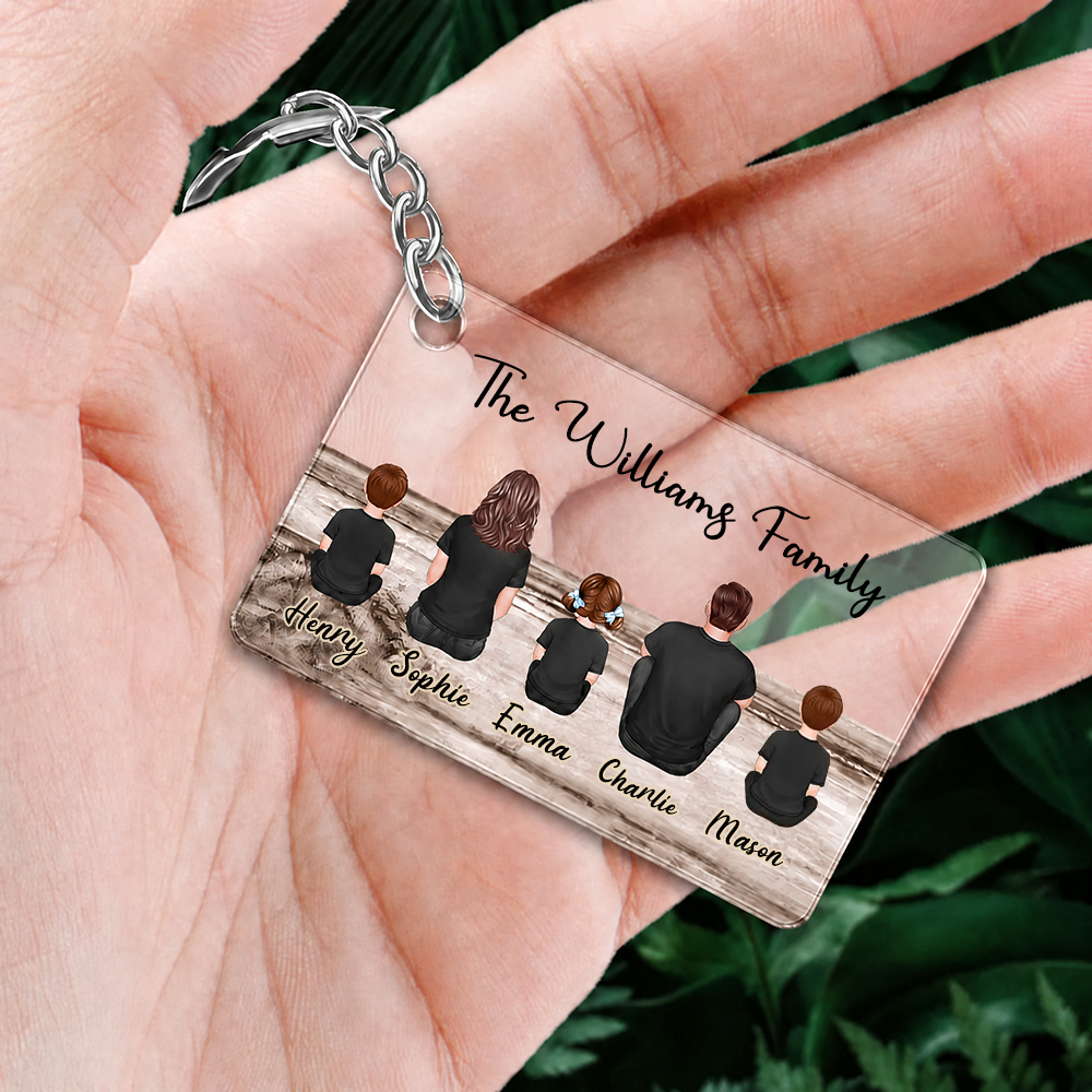 Personalised Family Acrylic Keyring