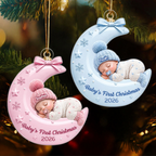 Personalised Acrylic Christmas Ornament with Name - "Baby's First Christmas"