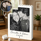 Personalised Building Brick Puzzle with Photo & Date