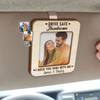 Personalised Family Car Sun Visor Clip with Photo - Drive Safe Design