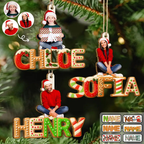 Personalised Wooden Christmas Ornament with Name & Photo