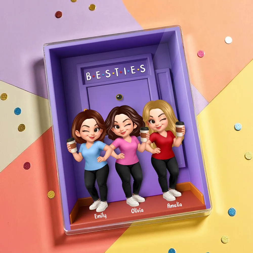 Personalised Purple Acrylic Plaque for Bestie & Sister