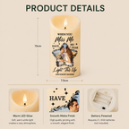 Personalised Memorial LED Candle with Photo - Star Design