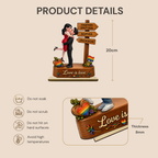 Personalised Anniversary Wooden Plaque for Same-Sex Couples - Together since...