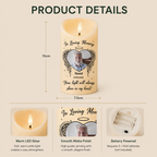 Personalised Memorial LED Candle with Photo - In Loving Memory Design