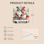 Personalised Couple Acrylic Christmas Ornament - Gnome Couple Design