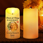 Personalised Memorial LED Candle with Photo - Forever & Always in Our Hearts