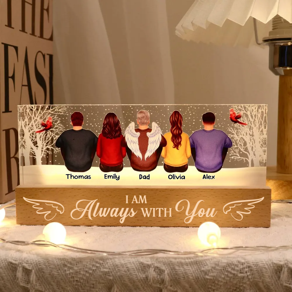 Personalised Memorial LED Night Light with Family