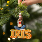 Personalised Wooden Christmas Ornament with Name & Photo