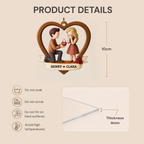 Personalised Couple Acrylic Hanging Ornament- Proposal Design