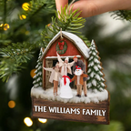 Personalised Family Wooden Christmas Ornament with Photo