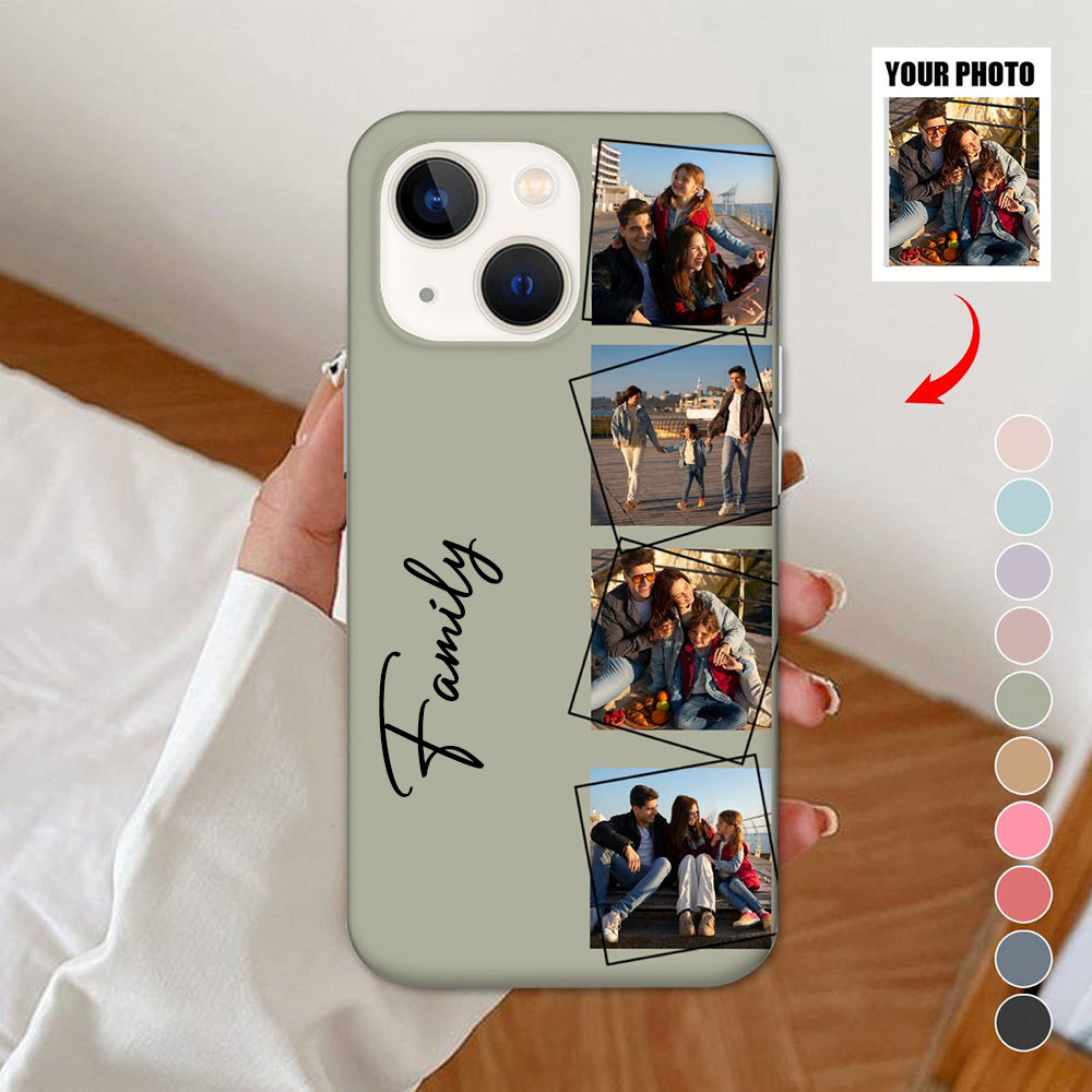 Personalised Silicone Phone Case for iPhone & Samsung Galaxy - Photo & Text Design