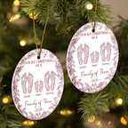 Personalised Ceramic Christmas Ornament - Our 1st Christmas as a Family of...