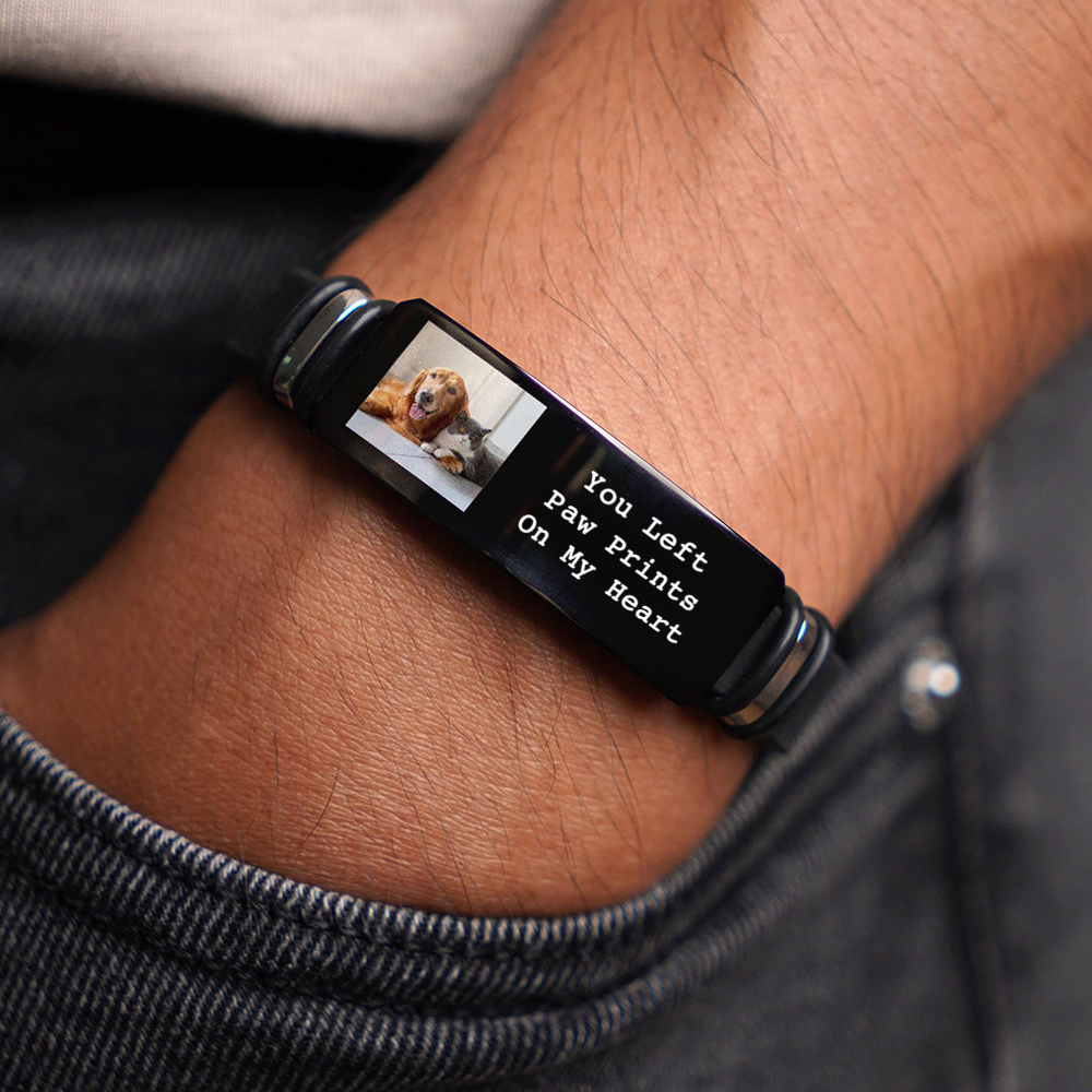 Personalised Pet Memorial Silicone Bracelet with Photo
