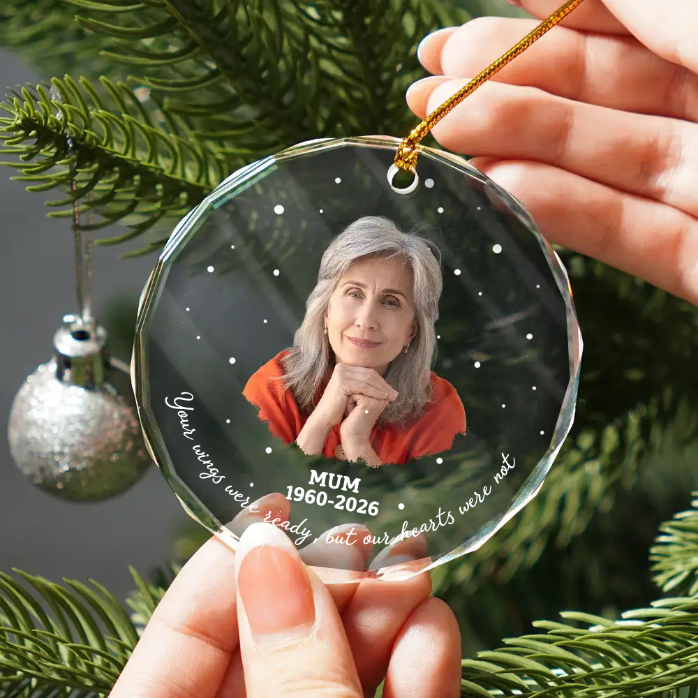 Personalised Memorial Christmas Ornament with Photo & Sentiment