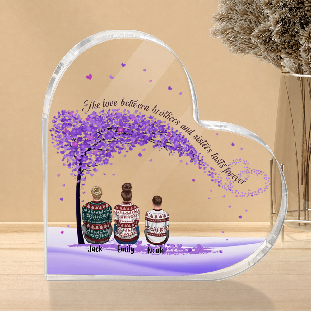 Personalised Family Acrylic Plaque - Cherry Blossom Tree Design