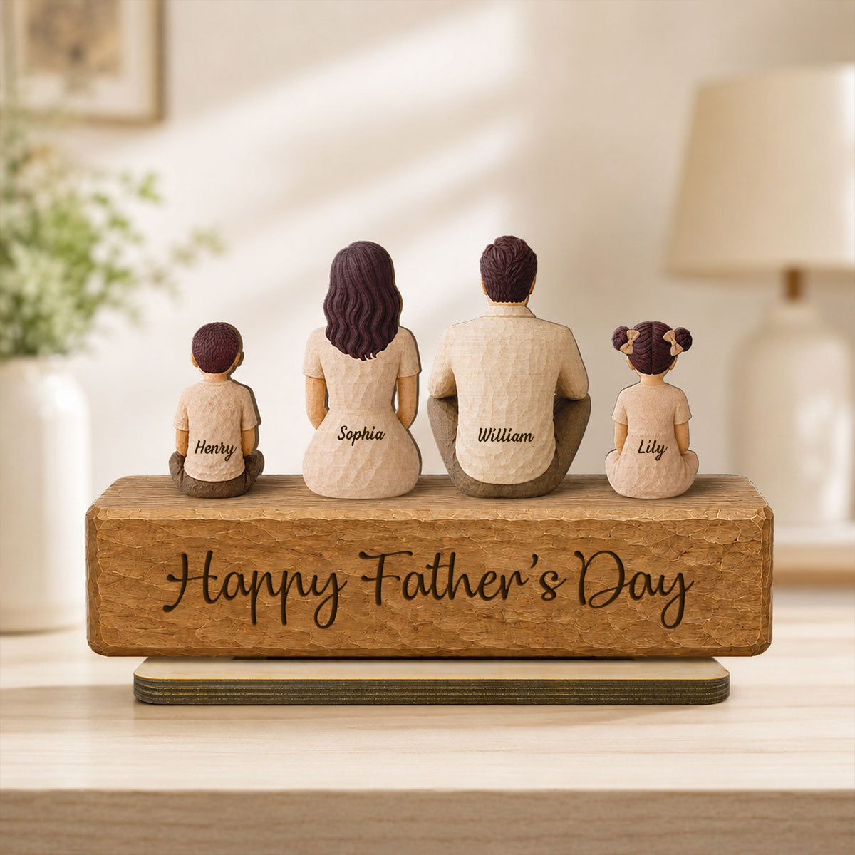 Personalised Family Wooden Plaque with  Names & Text