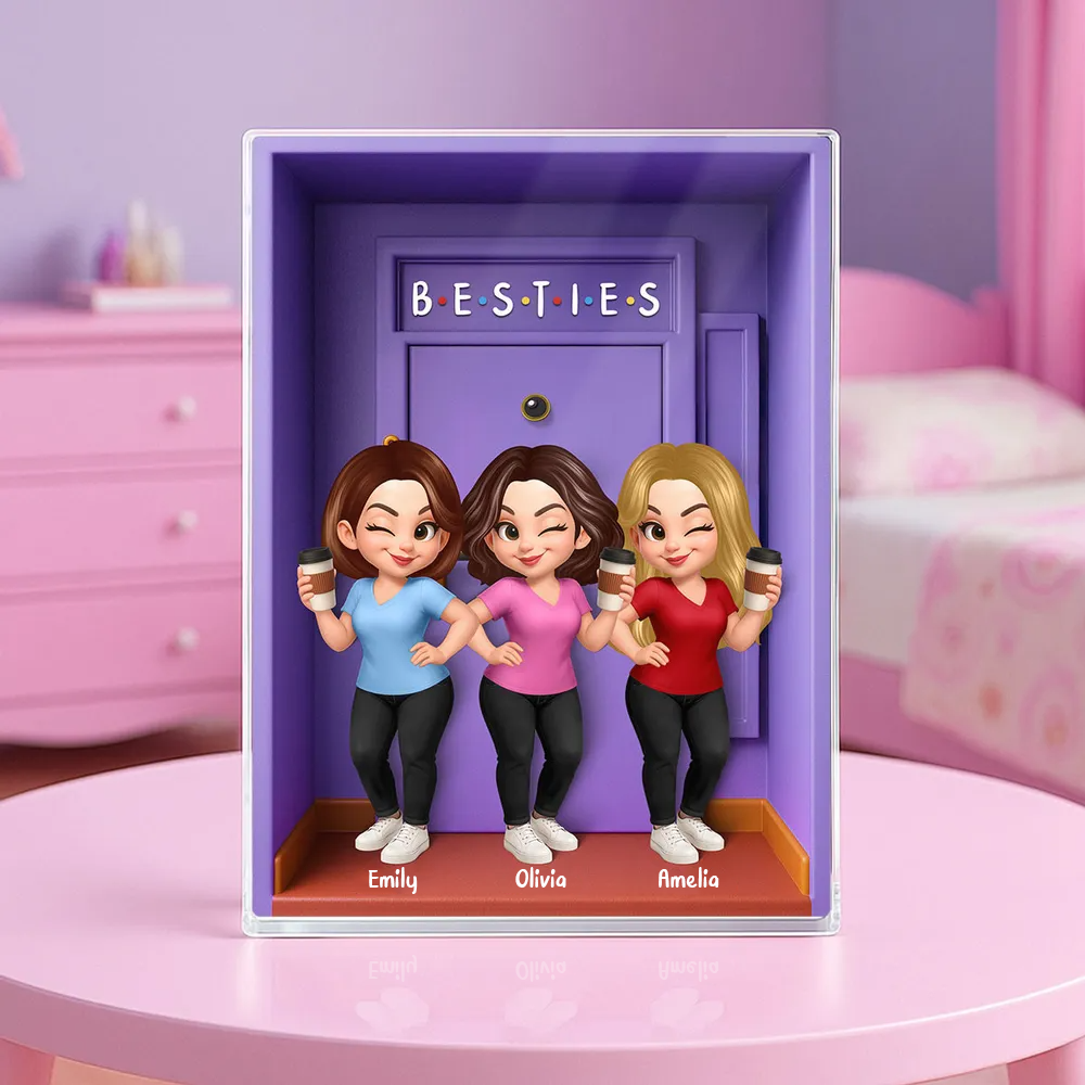 Personalised Purple Acrylic Plaque for Bestie & Sister