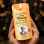 Personalised Memorial LED Candle with Photo & Sentiment