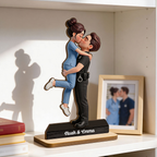 Personalised Couple Wooden Plaque - Uniform Couple Design