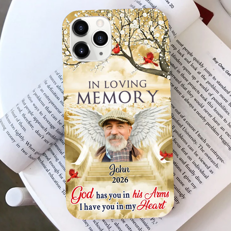 Personalised Silicone Phone Case with Photo - In Loving Memory Design