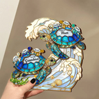 Personalised Grandma Wooden Plaque - "First Mum, Now Grandma" Sea Turtles Design