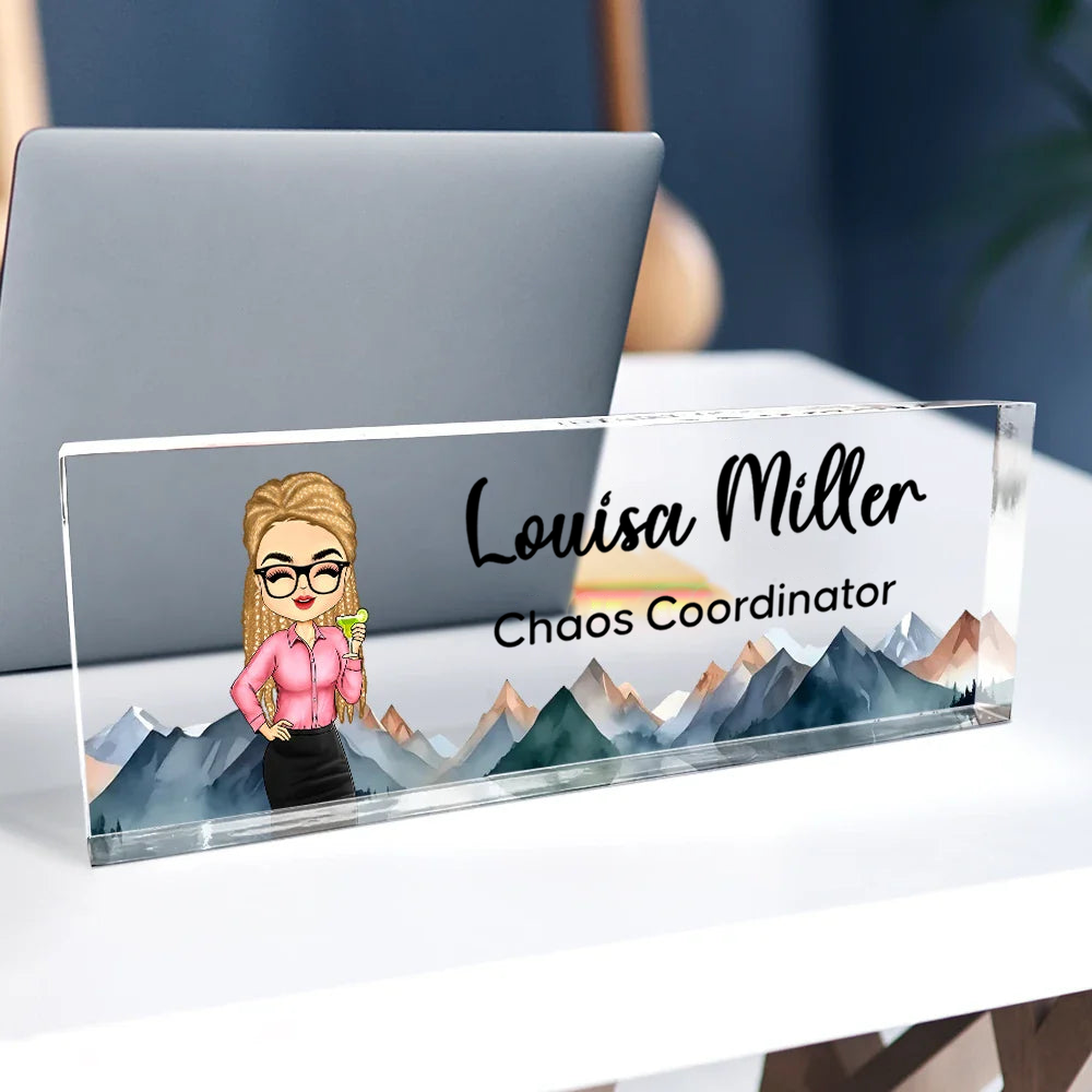 Personalised Acrylic Desk Name Plate