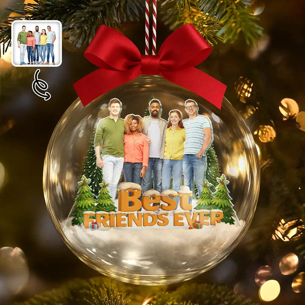 Personalised Photo Christmas Bauble - For Colleagues, Sisters & Best Friends