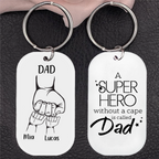Personalised Best Dad Acrylic Keyring - Fist-Bump Design